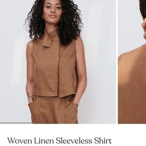 NWT XS Lunya Linen sleeveless Shirt